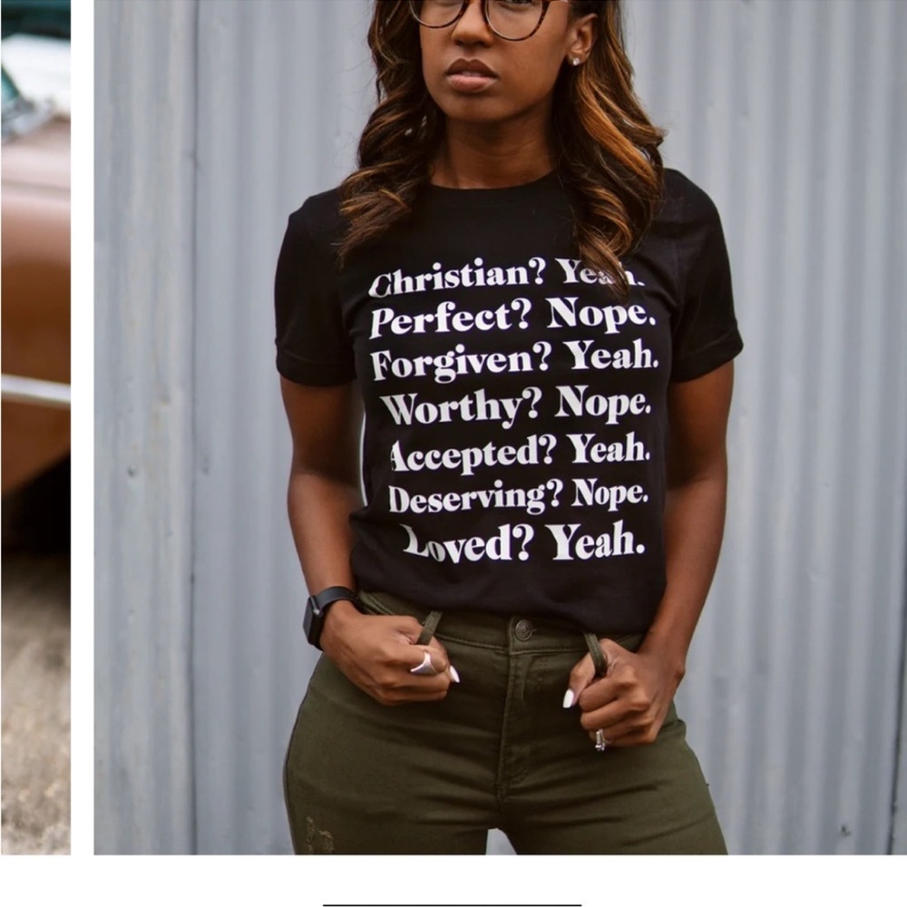 Gray Inspirational Text T Shirt